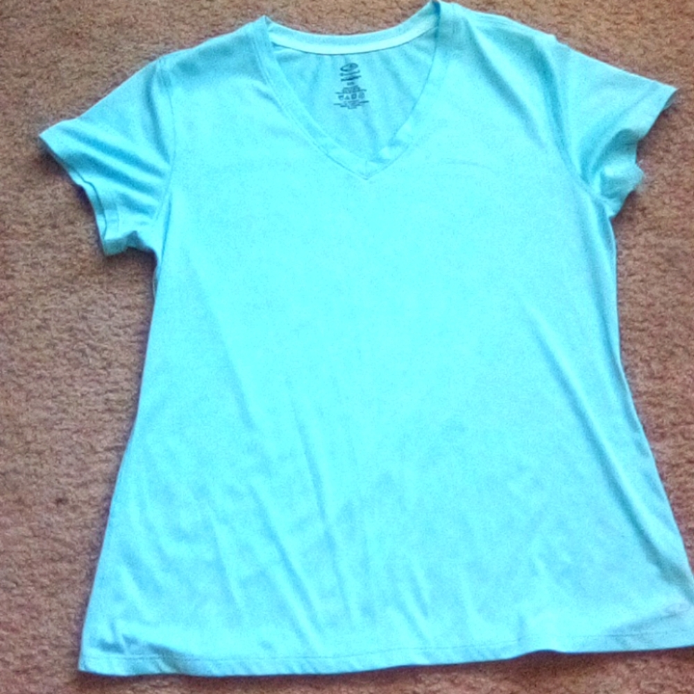 Champion V Neck Casual Ware Women Short Sleeves Blouse Top